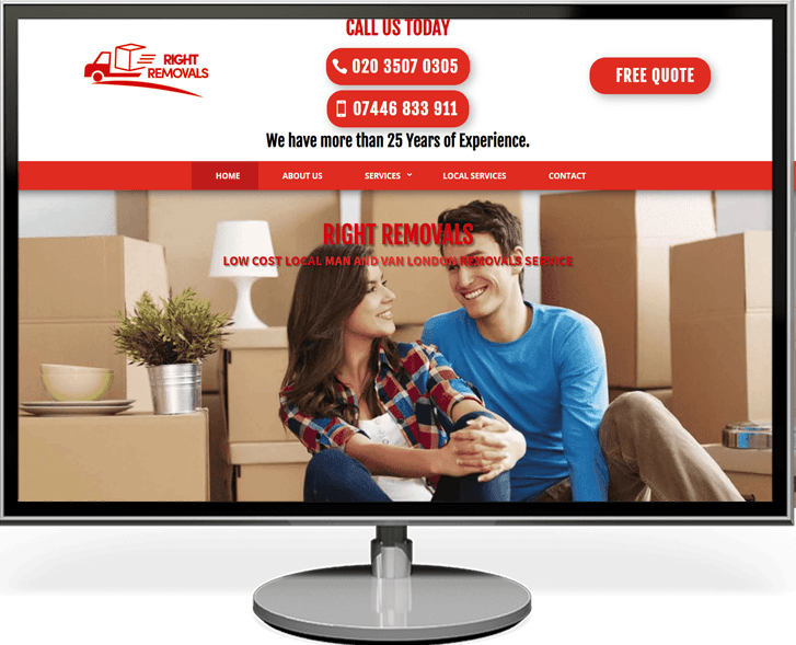 Removals Business Web Design
